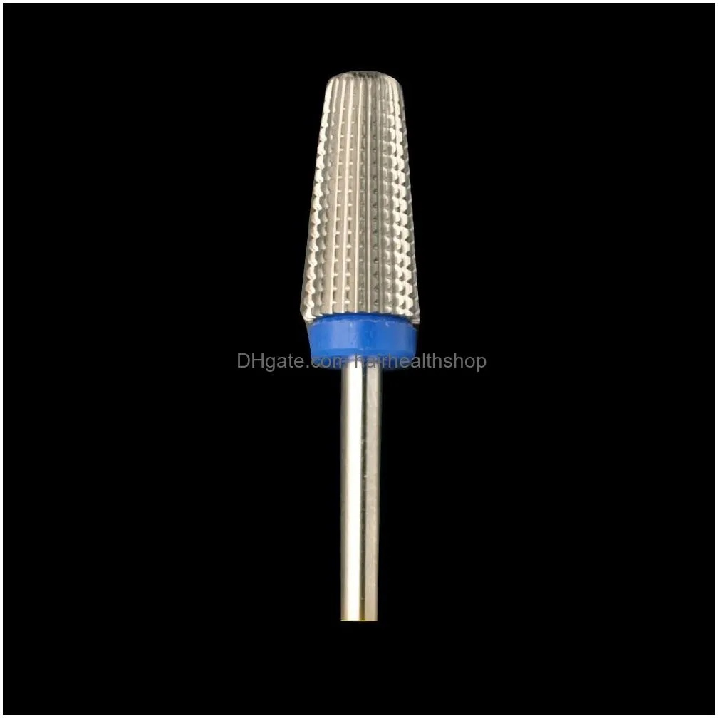 5 in 1 tapered safety carbide nail drill bits with cut drills carbide milling cutter for manicure remove gel nails accessories