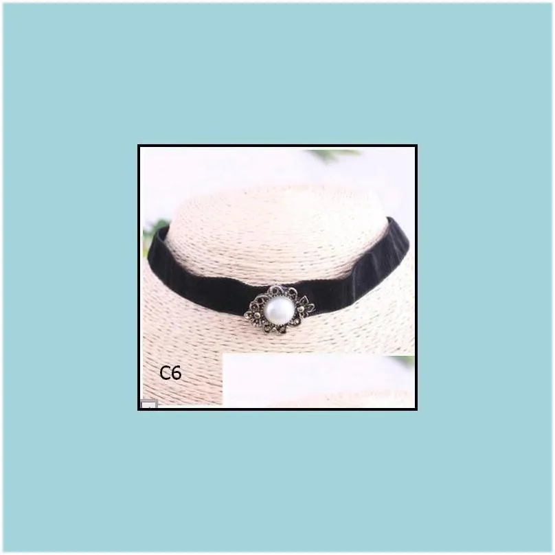 chokers lolita veet black lace chokers punk vintage style charms pendant necklaces jewelry for sale drop delivery pendants dhmzp