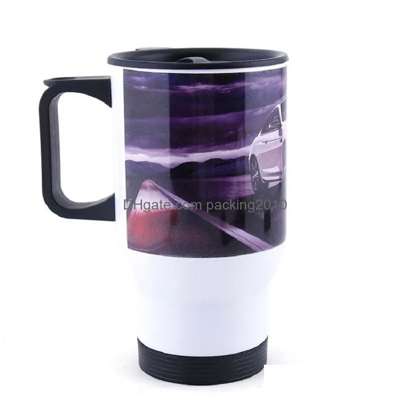 tumblers 450ml vacuum cup diy sublimation travel mug printing beer coffee mugs by sea 2 style drinkware t2i52324