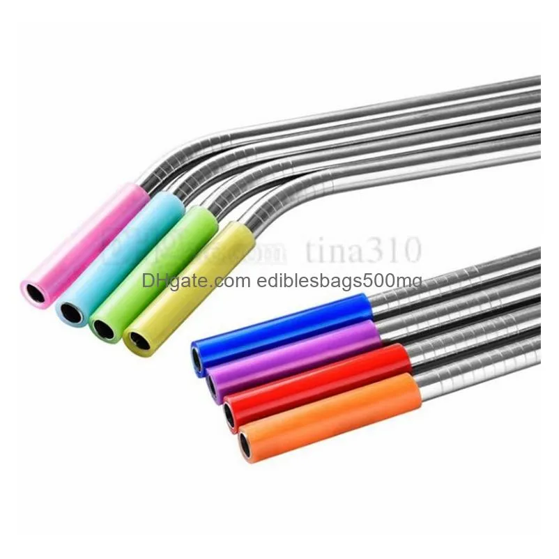  silicone tips cover for stainless steel drinking straws silicone straws tips fit for 6mm wide steel straws cover 4706