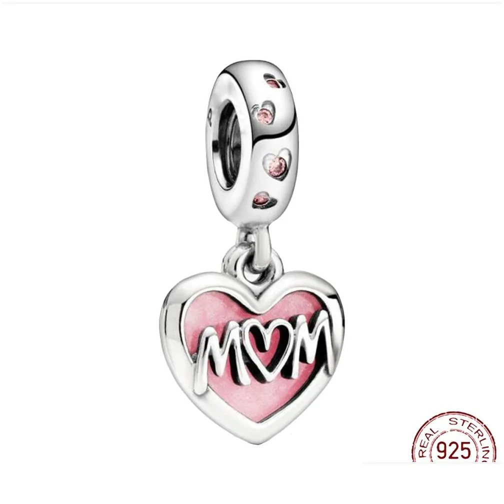 925 silver fit pandora charm 925 bracelet heart mom family dangle dream catcher beads charms set pendant diy fine beads jewelry