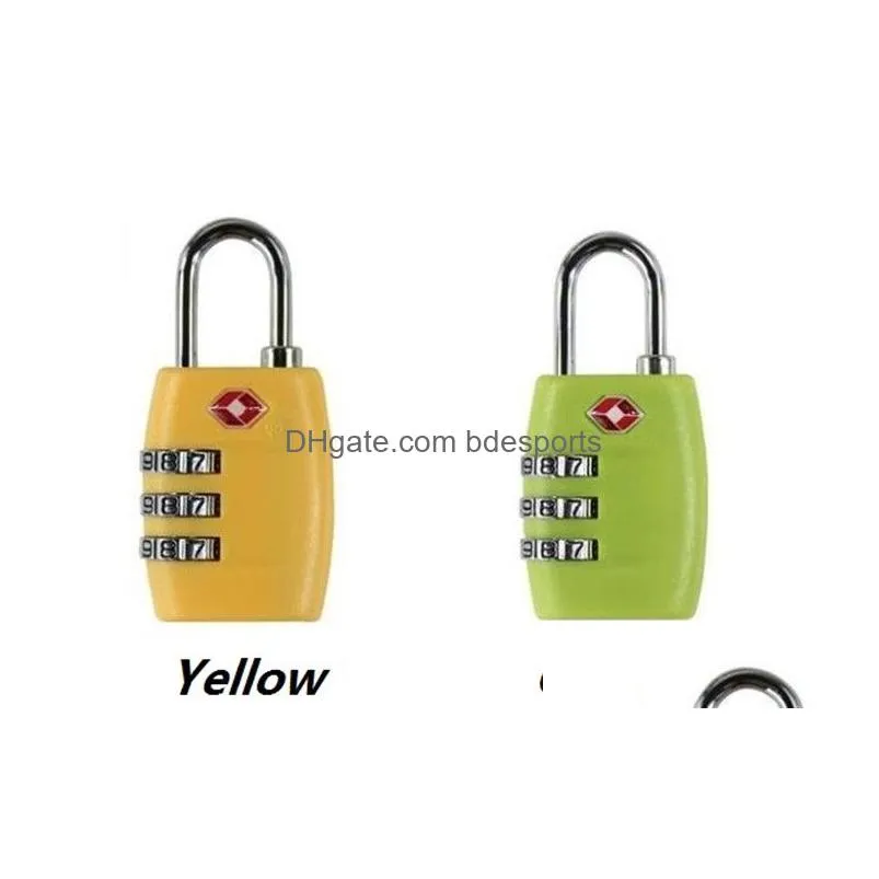 home tsa 3 digit code combination lock resettable customs locks travel locks luggage padlock suitcase high security home product i400