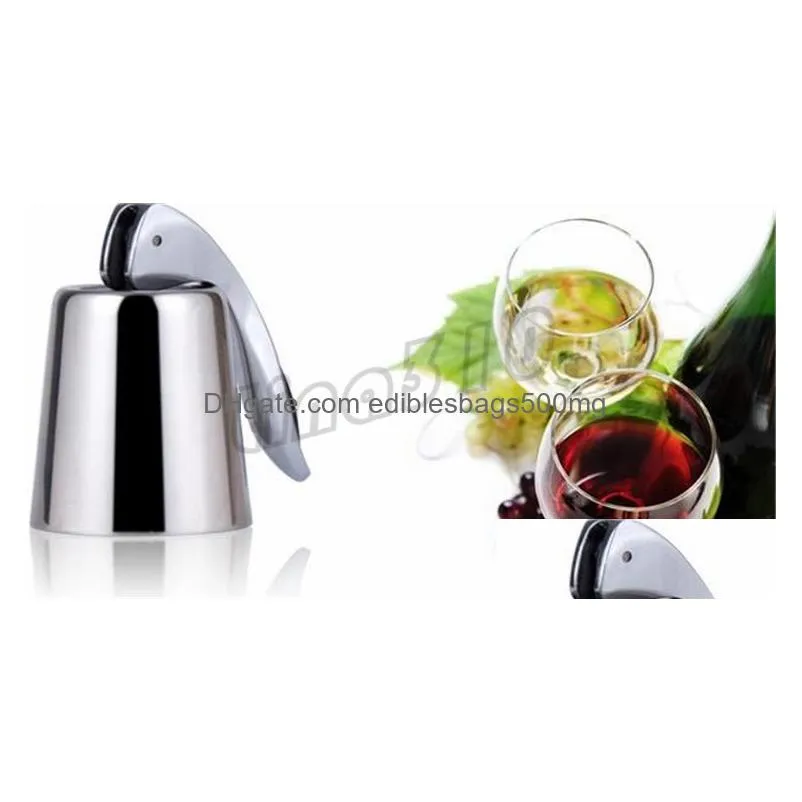  stainless steel vacuum sealed red wine storage bottle stopper sealer saver preserver champagne closures lids caps home bar tool