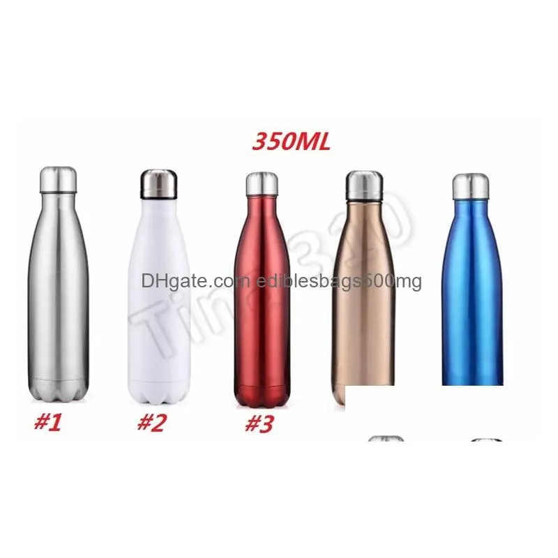  est 350ml / 500ml vacuum cup coke mug stainless steel bottles insulation cup thermoses fashion movement veined water bottles