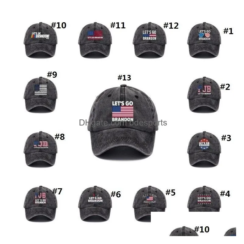 party hats lets go brandon fjb dad beanie cap printed baseball caps washed cotton denim adjustable hat t2i53011-1