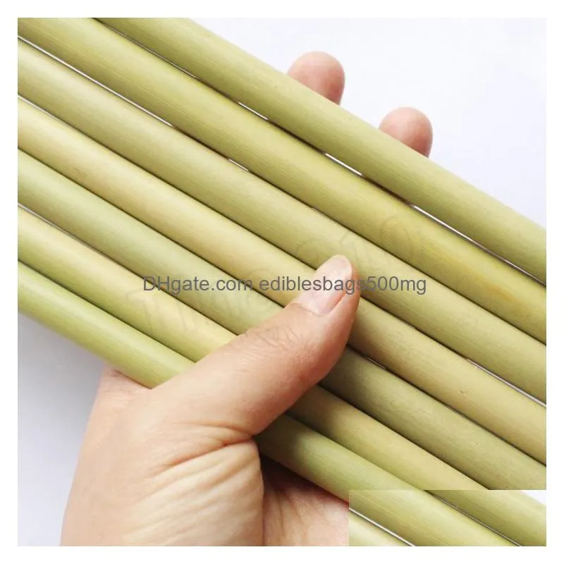 natural yellow bamboo straw reusable 20cm organic green bamboo drinking straws party birthday wedding baby feeding straws 4930