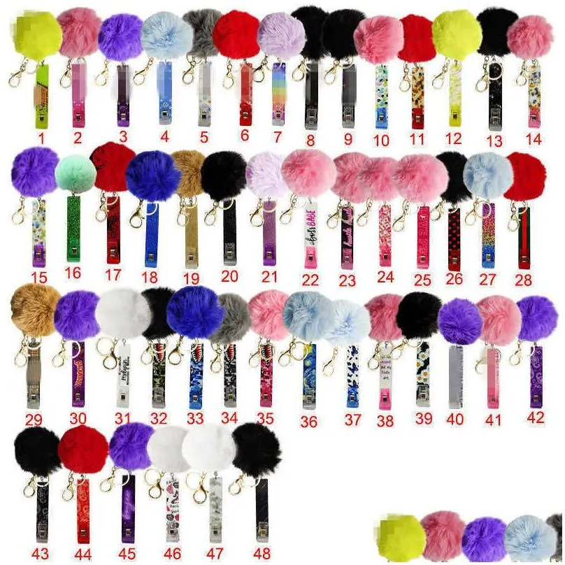 cute credit card puller pompom key rings acrylic debit bank card grabber for long nail atm keychain cards clip nails tools