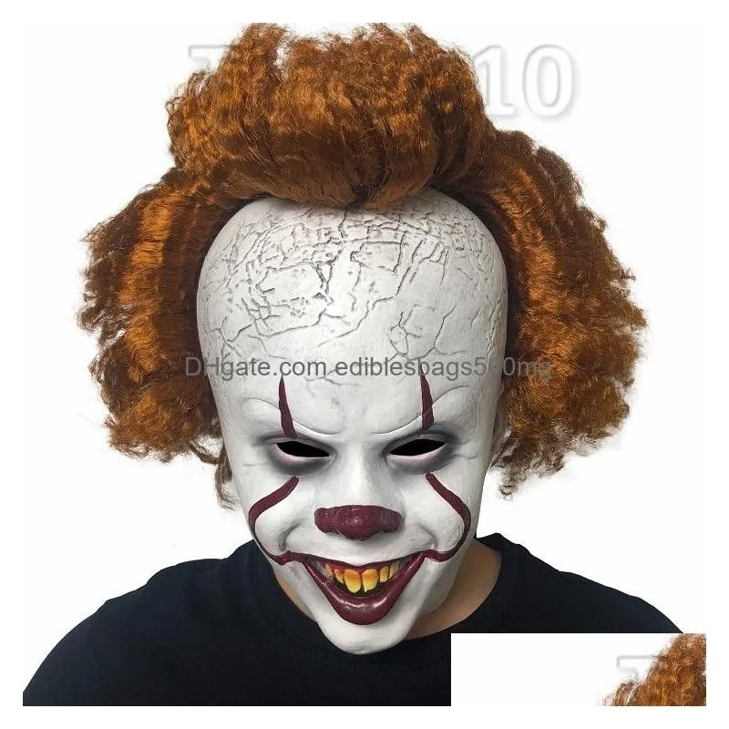 halloween mask silicone movie stephen kings joker mask pennywise full face masks horror mask clown cosplay party maskst2i51512