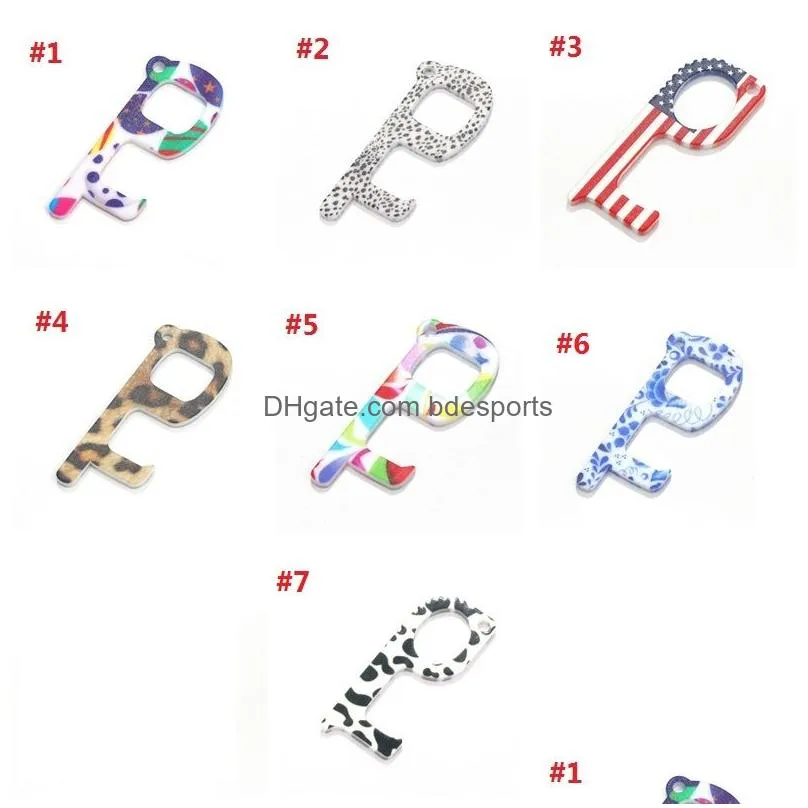 non-contact key chain by the elevator artifact non-contact antibacterial edc key chain 9 styles t3i5919