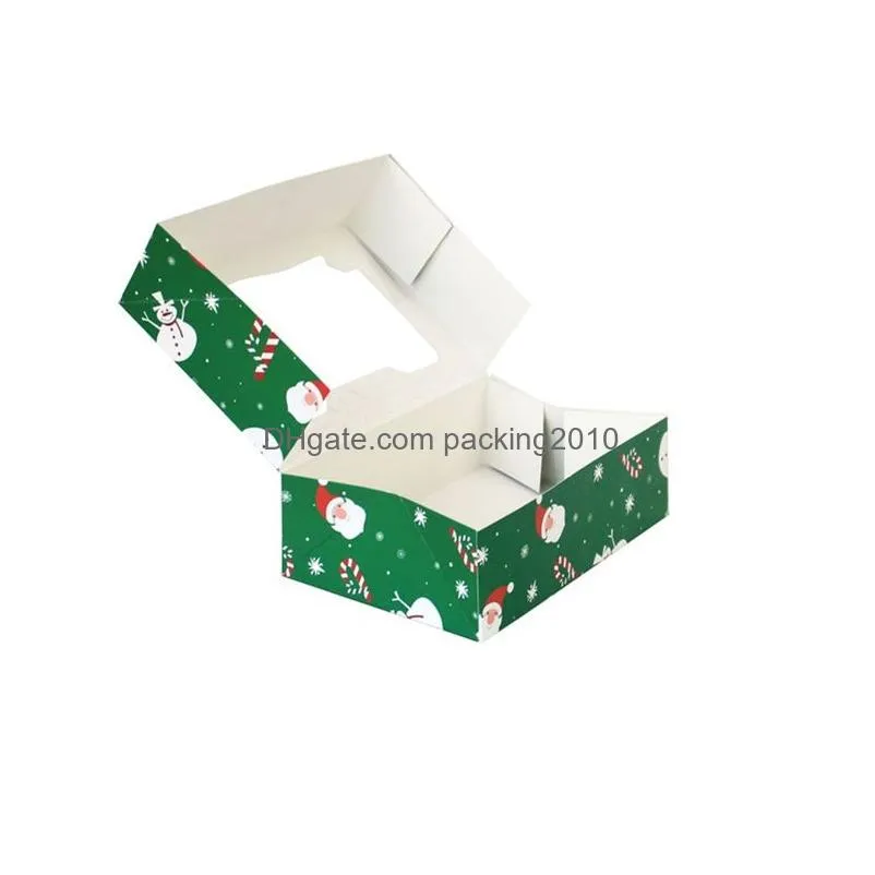 christmas gift box santa papercard kraft present party favour baking cake box muffin paper packingt2i52783