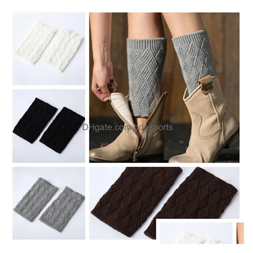 leg warmer womens autumn and winter knitted warm leg boots set leggings diamond shaped gold and silver yoga sockst2i5495