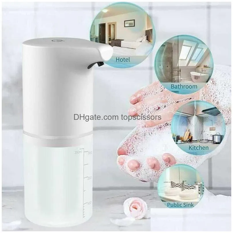 350ml touchless automatic soap dispenser usb charging smart foam machine infrared sensor foam soap dispenser for home office bathroom