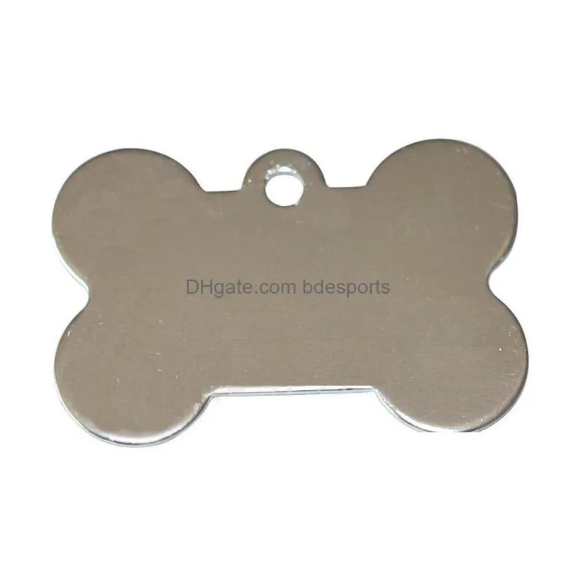 100 pcs/lot mixed colors dog tag double sides bone shaped personalized dog id tags customized cat pet id tags name phone no. id card