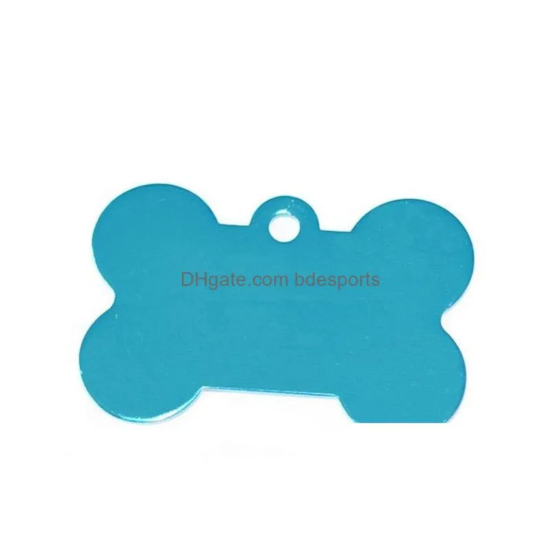 100 pcs/lot mixed colors dog tag double sides bone shaped personalized dog id tags customized cat pet id tags name phone no. id card