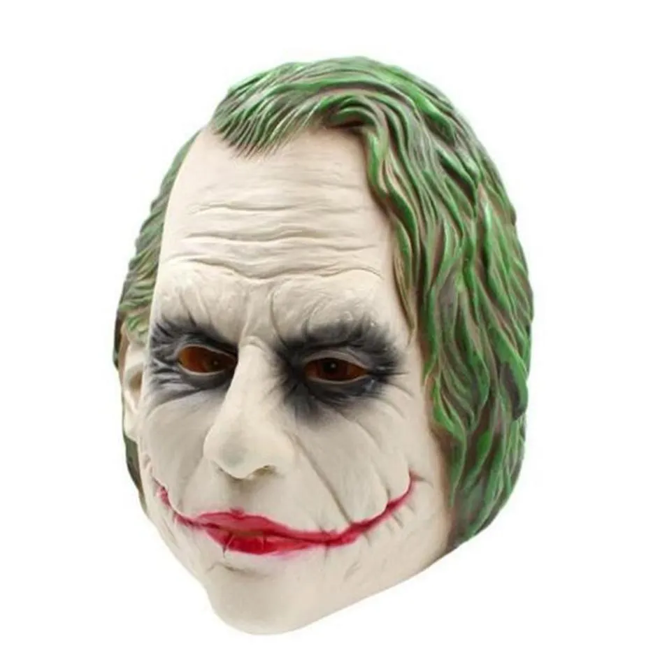  joker mask realistic batman clown costume halloween mask adult cosplay movie full head latex party mask184g