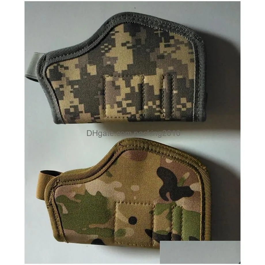 military tactical waist pack storage bags nylon gun holder left right available pistol handguns concealed carry holsters home storages 15 x 10cm