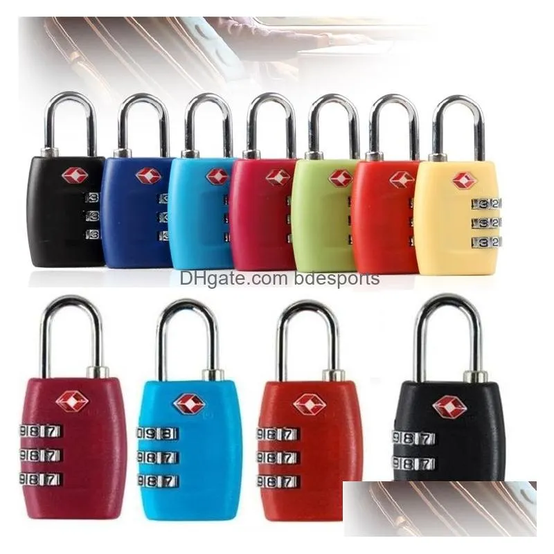 home tsa 3 digit code combination lock resettable customs locks travel locks luggage padlock suitcase high security home product i400