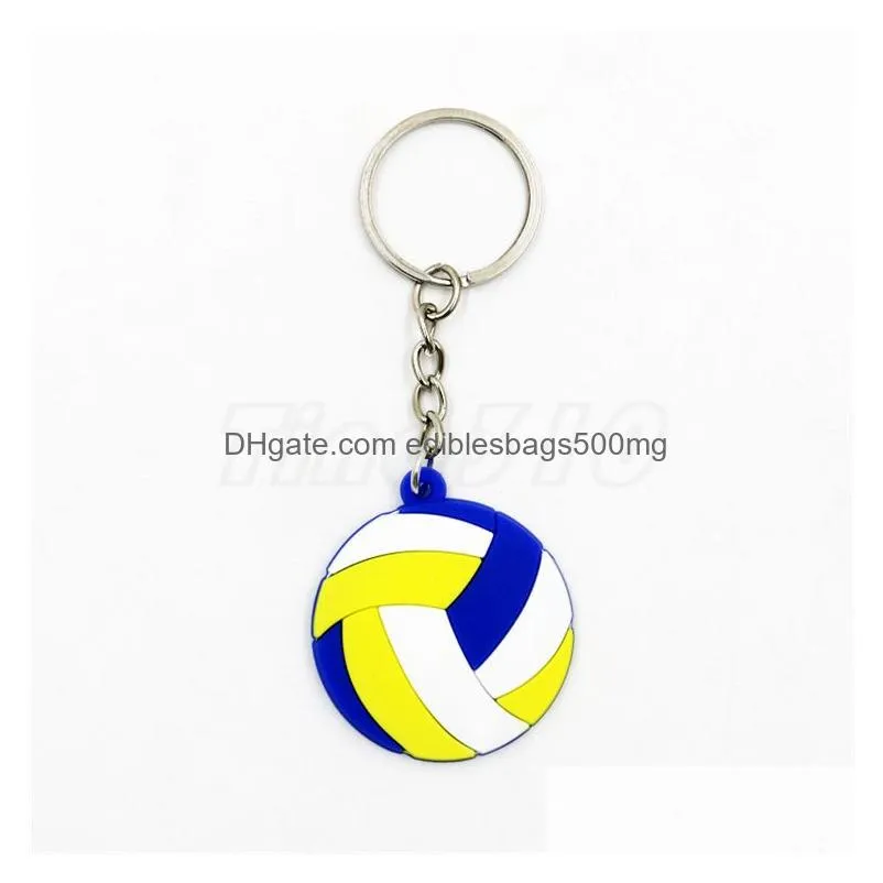 innovative key chains of 6 different styles football baseball baseball volleyball beach football rugby key links exquisite gifts