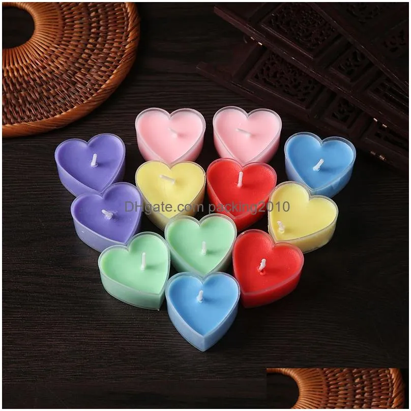 Valentines Day Heart Heart Shaped Candles Romantic Scented