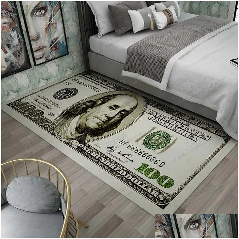 carpets 100 dollar carpet rug entrance pound eur  runner rug paper money 100 dollar  loung rug living room bedroom home decor