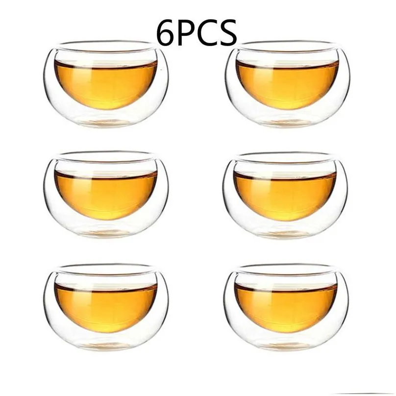 tumblers high borosilicate heat resisting glass double wall tea cup vaso xicara verre espresso kungfu teacup glasses coffee drinkware