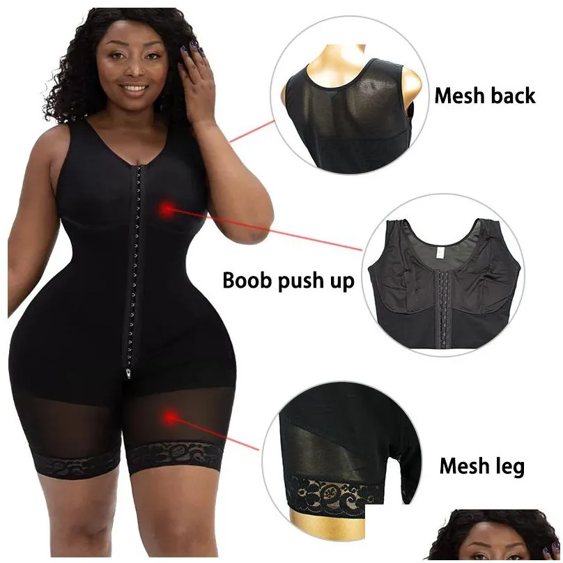 waist tummy shaper full body shapewear compression girdle fajas colombian corrective underwear control butt lift slim corset bodysuits