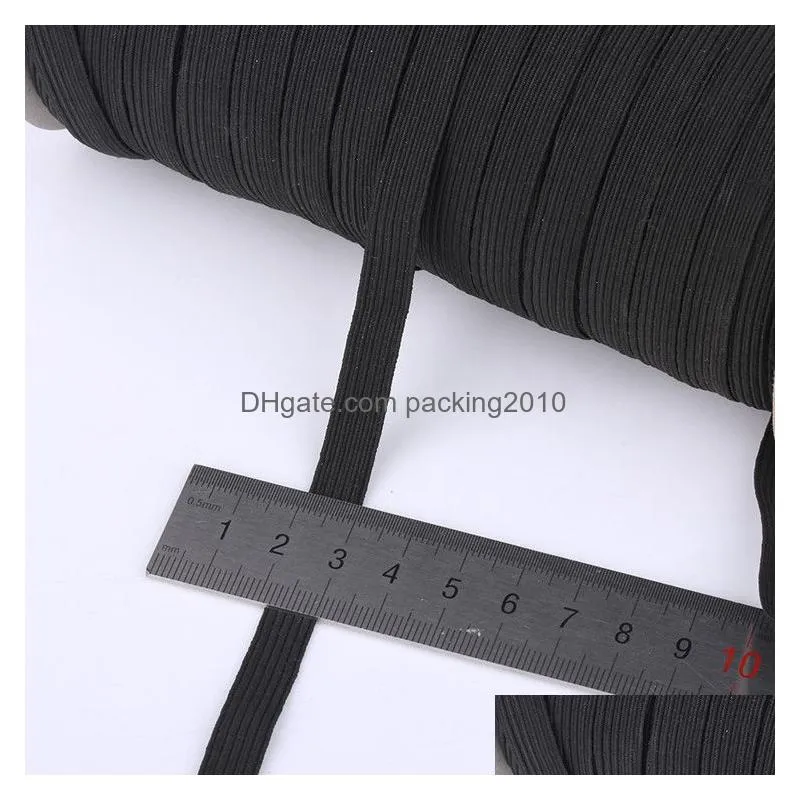 hot 5mm/ 3mm /6mm elastic rope of mask ear belt elastic band polyester running belt 3mm flat elastic rope t2i5890