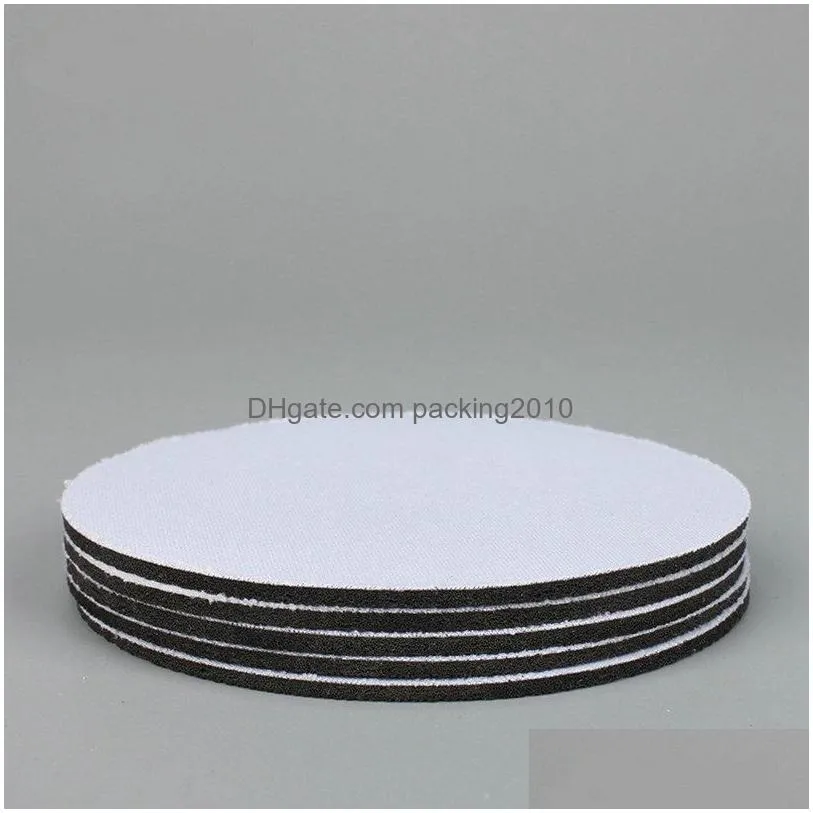 sublimation neoprene blank natural rubber coasters hot transfer printing round square shape rubber cup mats custom diy consumables