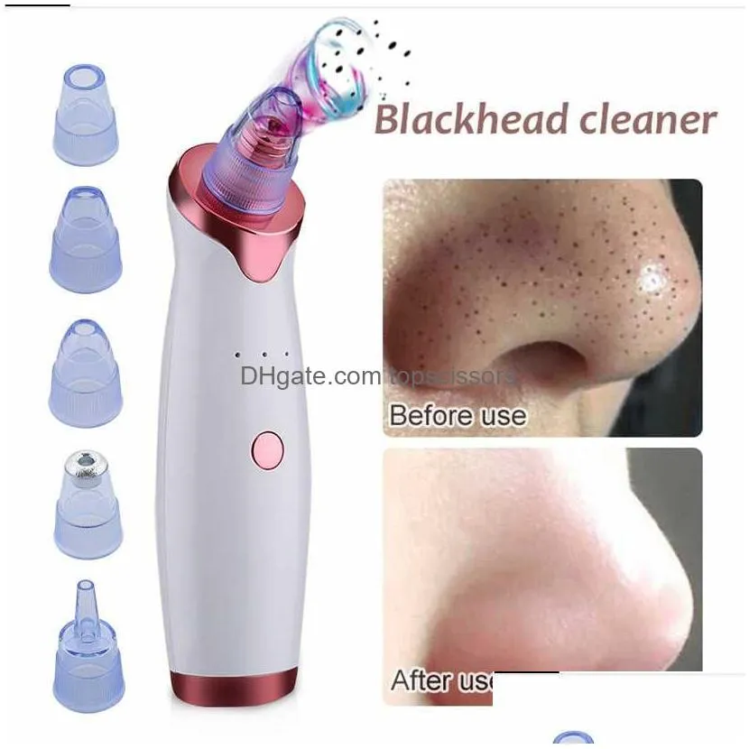 blackhead remover face skin vacuum pore cleaner 5 suction acne pimple removal tool mini facial steamer drop ship epack