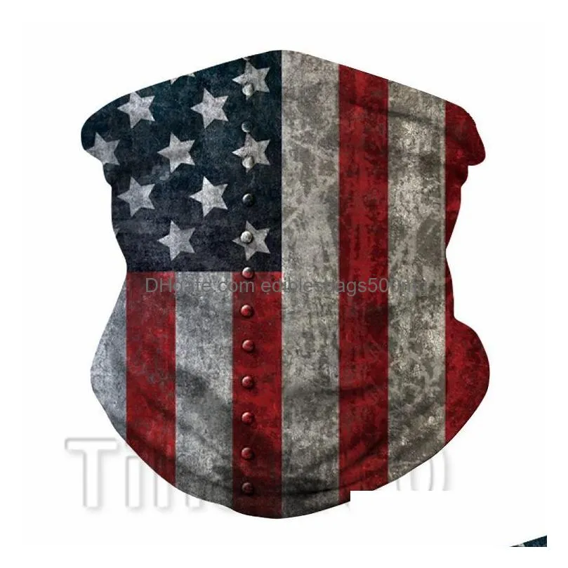  american flag scarves 3d printing magic scarves multifunctional camouflage magic headwear turban riding mask designer