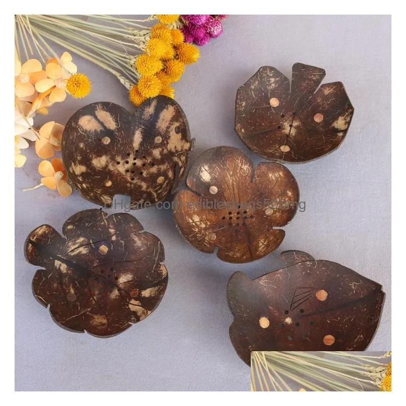 creative coconut shell soap shelf butterfly shaped coconut soap cartoon soap box southeast asian wooden coconut shell soaps dish