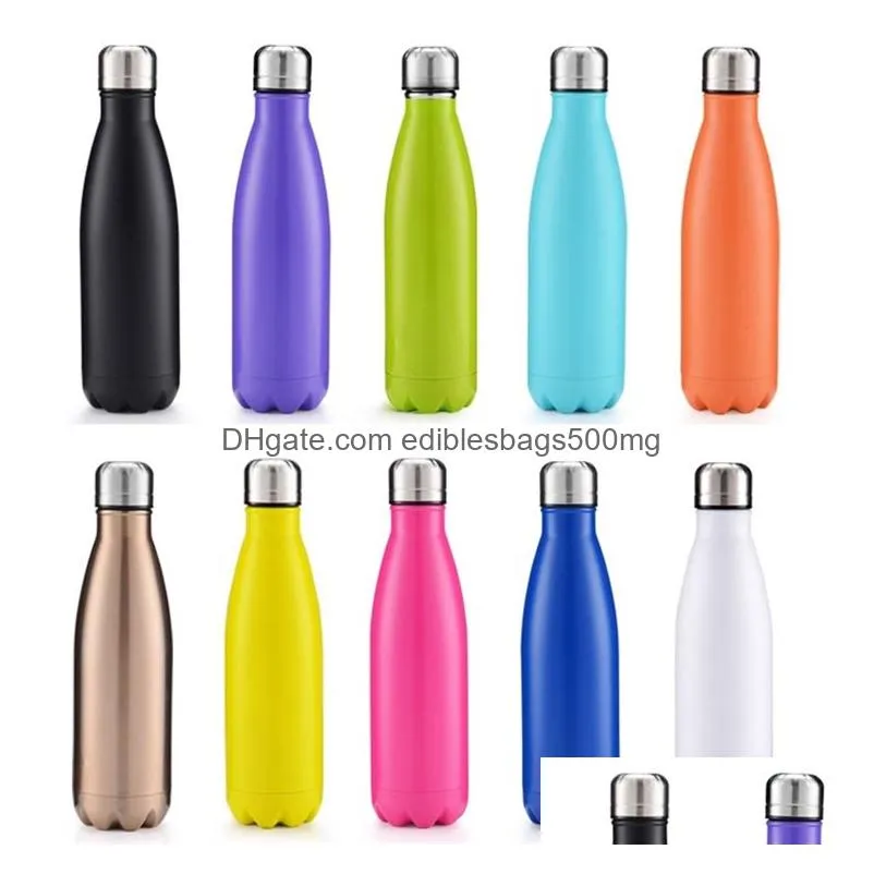  est 350ml / 500ml vacuum cup coke mug stainless steel bottles insulation cup thermoses fashion movement veined water bottles