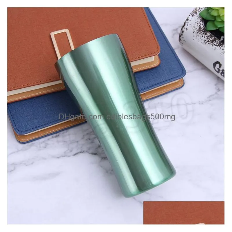 stainless steel mugs metal sport cup single layer colorful cups bottleoutdoor car cup coffee mugs tea beer mug t2i5186