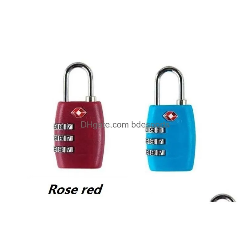 home tsa 3 digit code combination lock resettable customs locks travel locks luggage padlock suitcase high security home product i400