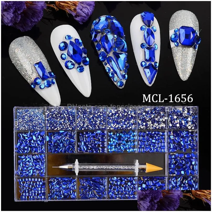 crystal nail art rhinestone manicure accessories 3d acrylic glitter rhinestones gems beads mixed shape diy craft