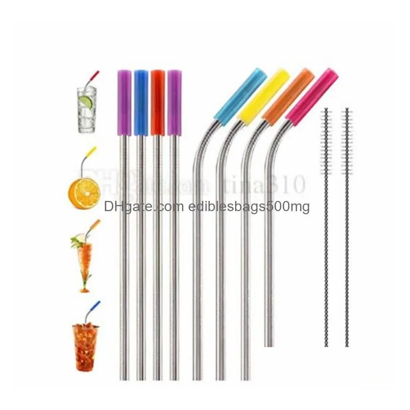  silicone tips cover for stainless steel drinking straws silicone straws tips fit for 6mm wide steel straws cover 4706