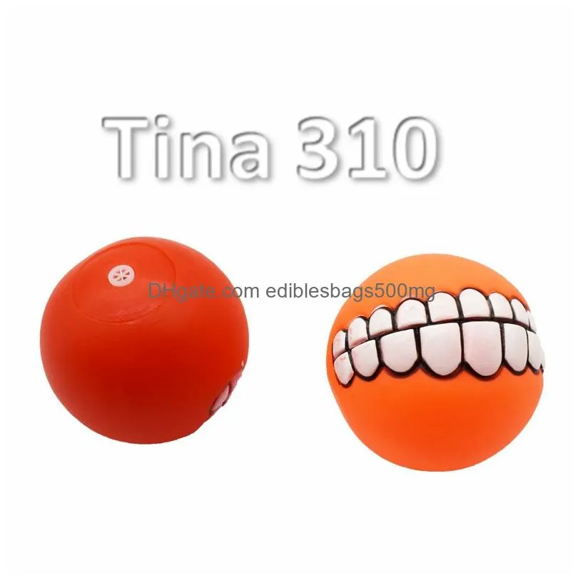 6 kinds of pet toys of different colors 7.5 cm enamel vocal teeth ball dog training ball toy dog supplies t3i5215