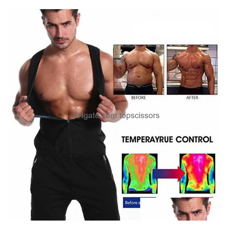 drop ship men women sauna sweat waist trainer vest shaperwear waist corset slimming sports tank s/m l/xl 2xl/3xl