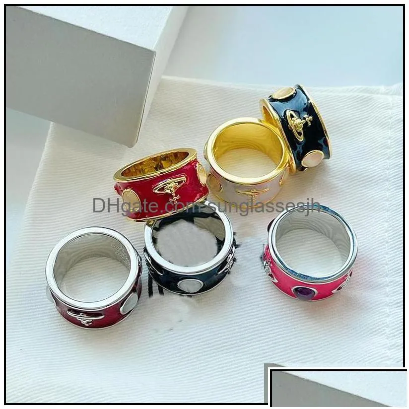 wedding rings luxurious jewelry western queen west wood king couple ring gold and sier color paint inlaid opal enamel designer 2022