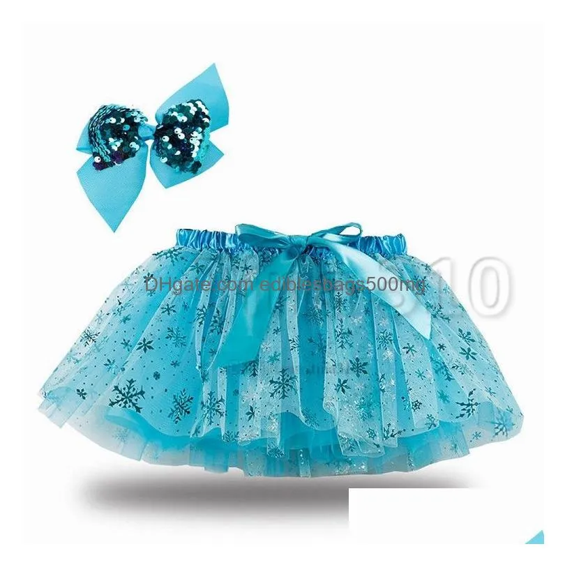 party decoration baby kids skirt girls princess stars glitter tutu skirt children sequins party ballet skirts with hairpins t2i51212