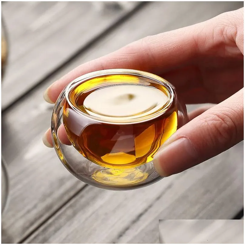 tumblers high borosilicate heat resisting glass double wall tea cup vaso xicara verre espresso kungfu teacup glasses coffee drinkware