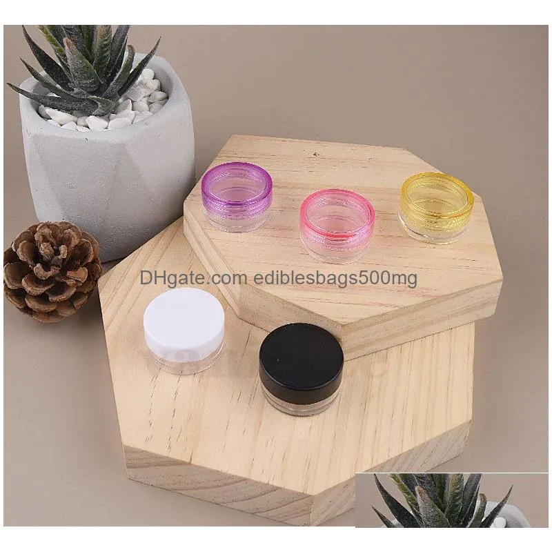 packaging bottles wax container food grade plastic boxs 3g/5g round bottom small sample bottle cosmetic packaging box bottles zc131