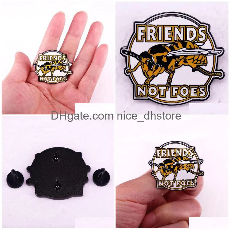 bee brooch cute anime movies games hard enamel pins collect cartoon brooch backpack hat bag collar lapel badges
