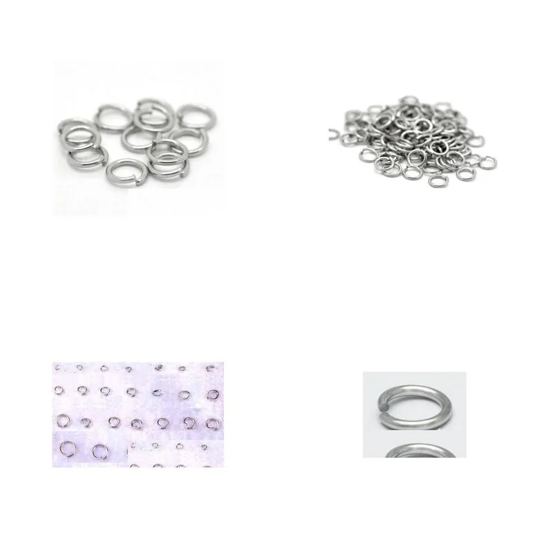 in bulk 500pcs/lot quality parts strong jewelry finding marking 316l stainless steel 5x0.8mm mm jump ring open ring silver