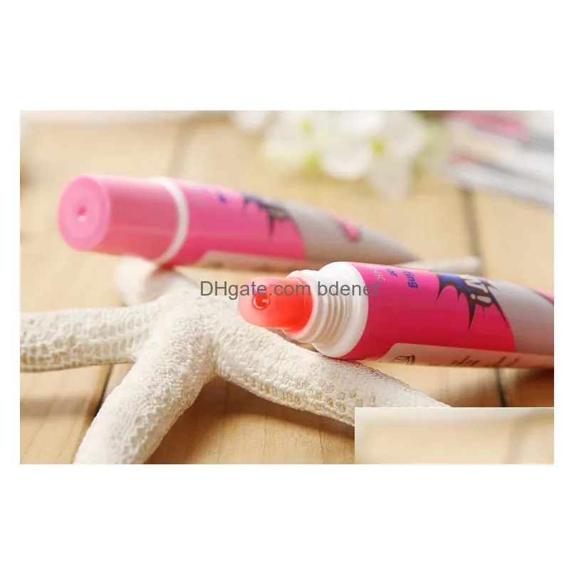 dhs 576pcs/lot lip gloss peel-off lipstick lasts for 24h magic lip tattoo lipstick waterproof moisturizing lip balm 6 colors