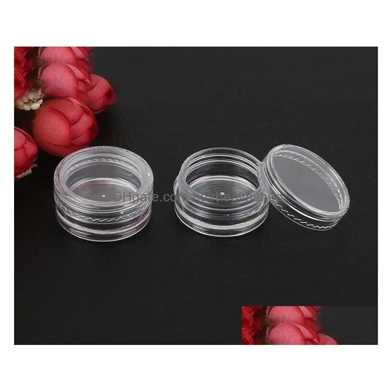 100pcs clear color empty plastic container jars pot 5 gram cosmetic cream eye shadow nails powder jewelry 5g0.17oz