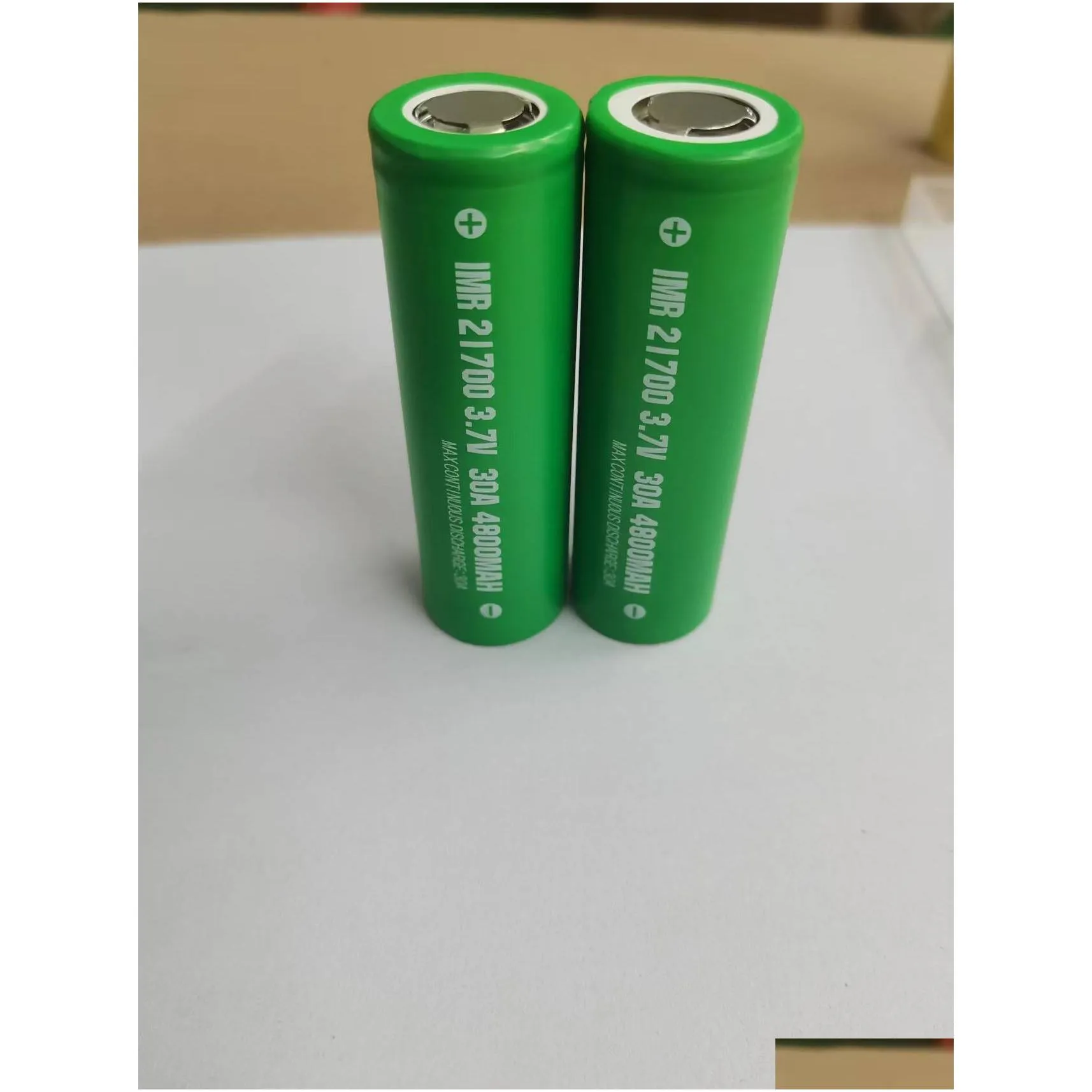 top quality imr 20700 21700 battery gold 3200mah green 4800mah 3.7v 30a 40a high drain rechargeable lithium vape mod dry batteries