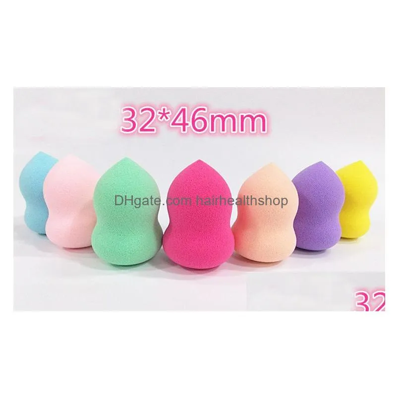 wholesale 1000pcs makeup sponges pro beauty sponge foundation blending sponge applicators powder puff 10 colors 32x46mm