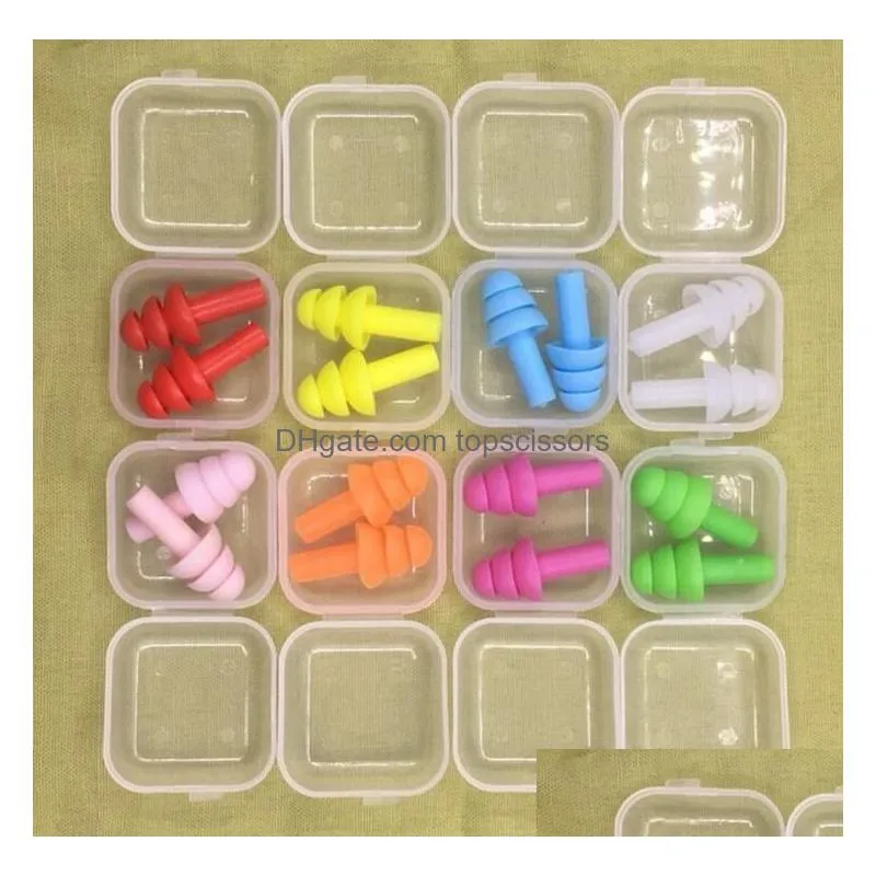 1000pairs silicone earplugs swimmers soft and flexible ear plugs for travelling sleeping reduce noise ear plug 8 colors