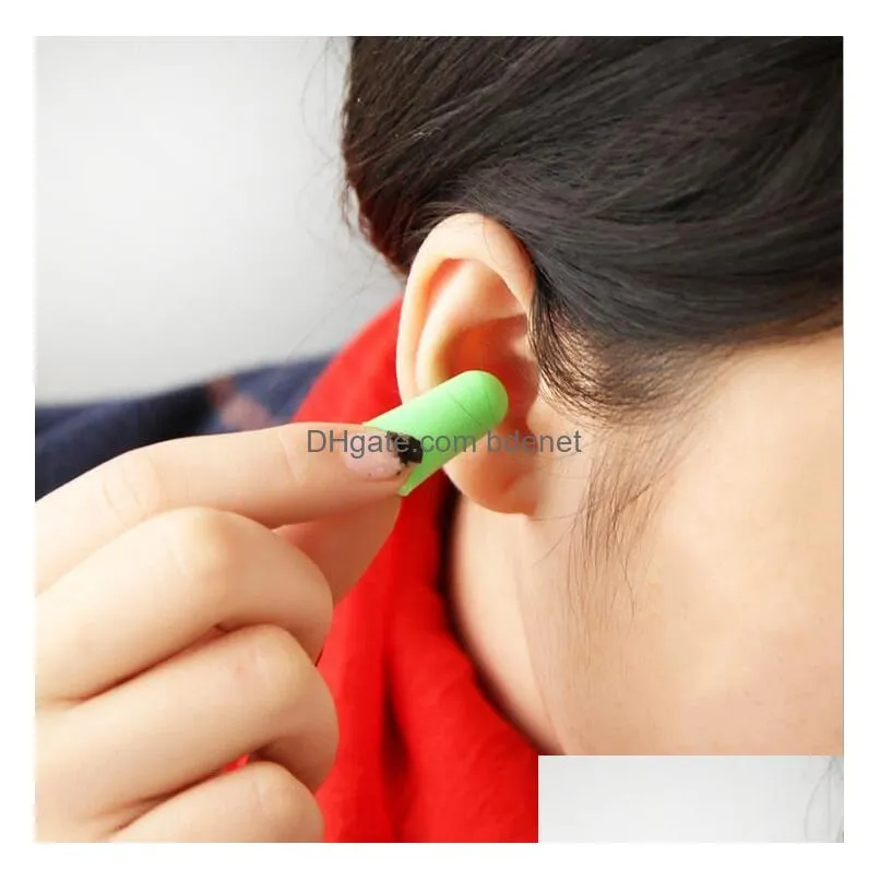 factory price new sale foam sponge earplugs great for travelling sleeping reduce noise ear plug randomly color